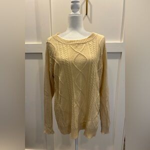 Woolrich Cable Knit Sweater in Cream